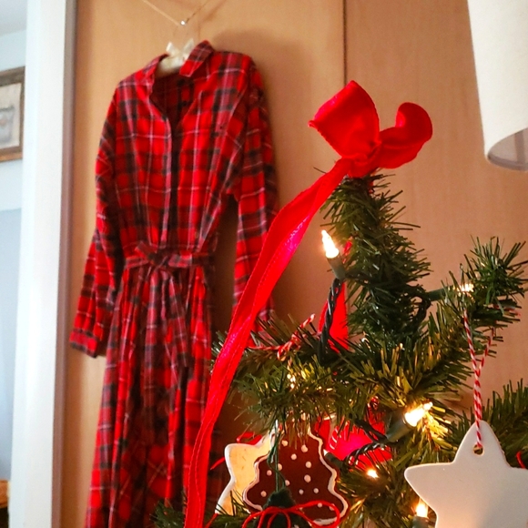 Vintage Red Plaid Dress - Picture 2 of 14